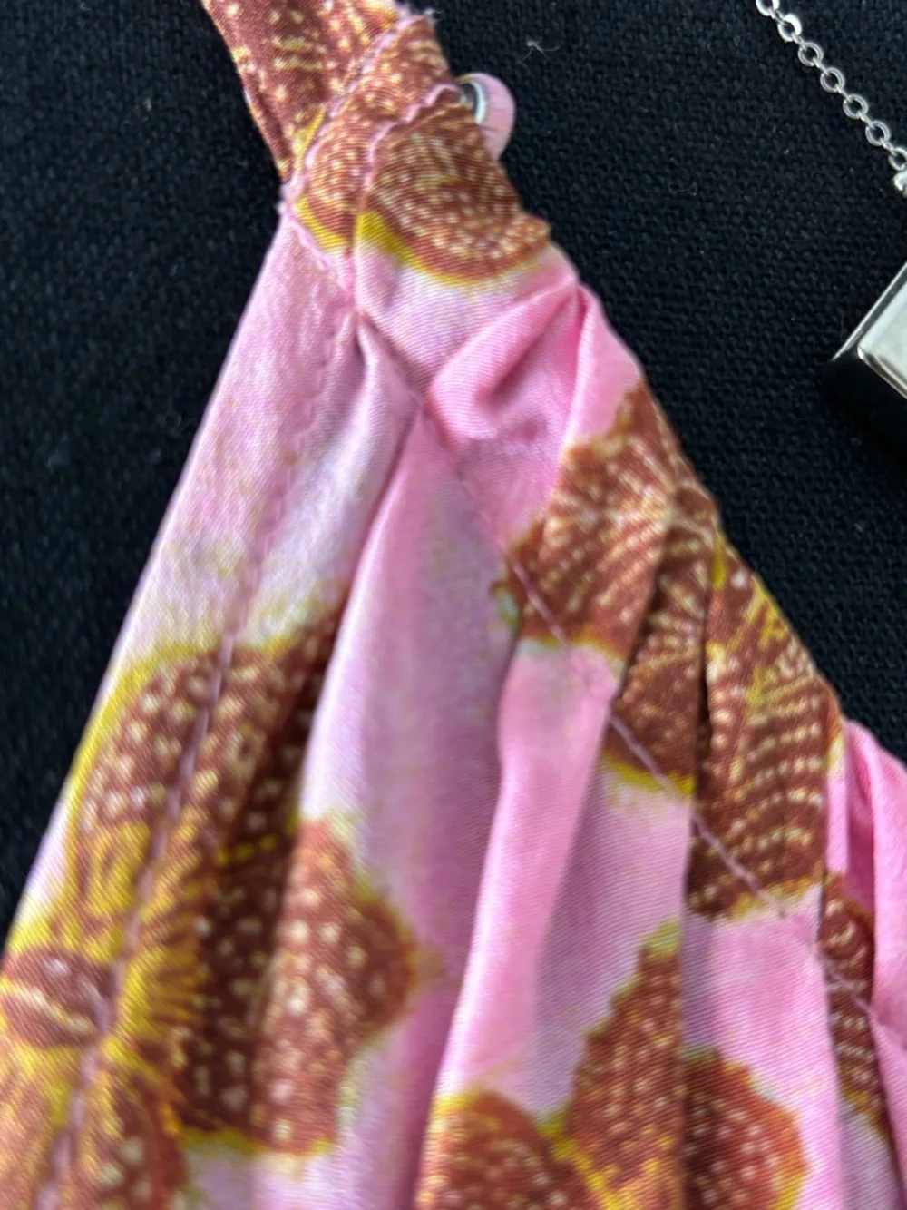 Ulla Johnson Amalthea 100% Silk Pink and Brown‎ Floral Pleated Midi Dress Size 4